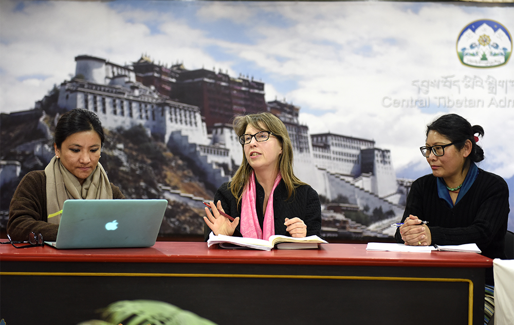 DIIR Secretary Dhardon Sharling, ICT Communications Director Ms Kate Saunders and DIIR Additional Secretary Tsering Yangkyi at the discussion.
