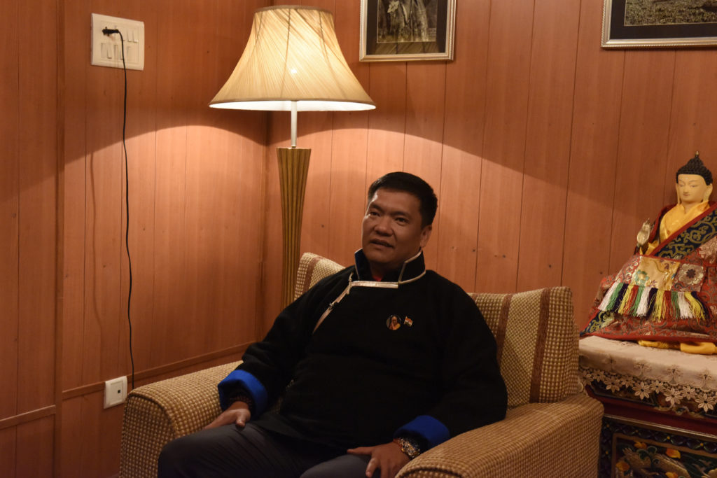Chief Minister Pema Khandu, Tawang, April 11, 2017. Photo @ Jayang Tsering, DIIR
