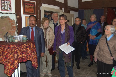 Representative Ngodup Dorjee with Ms Nora Kircher and Mr Timon Kircher.