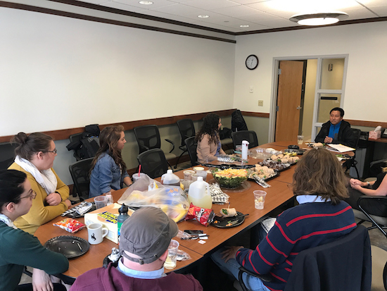Mr Tashi Phuntsok holding discussion with students from global area studies.
