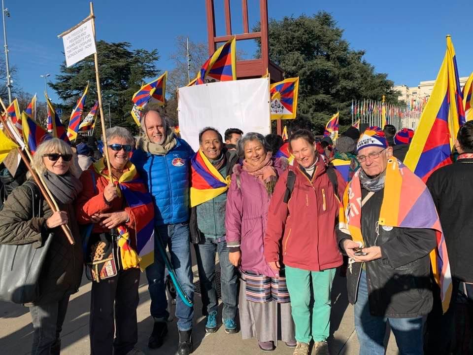 Glimpse of Friends of Tibet reassuring unwavering solidarity with Tibetans at Place des Nations.
