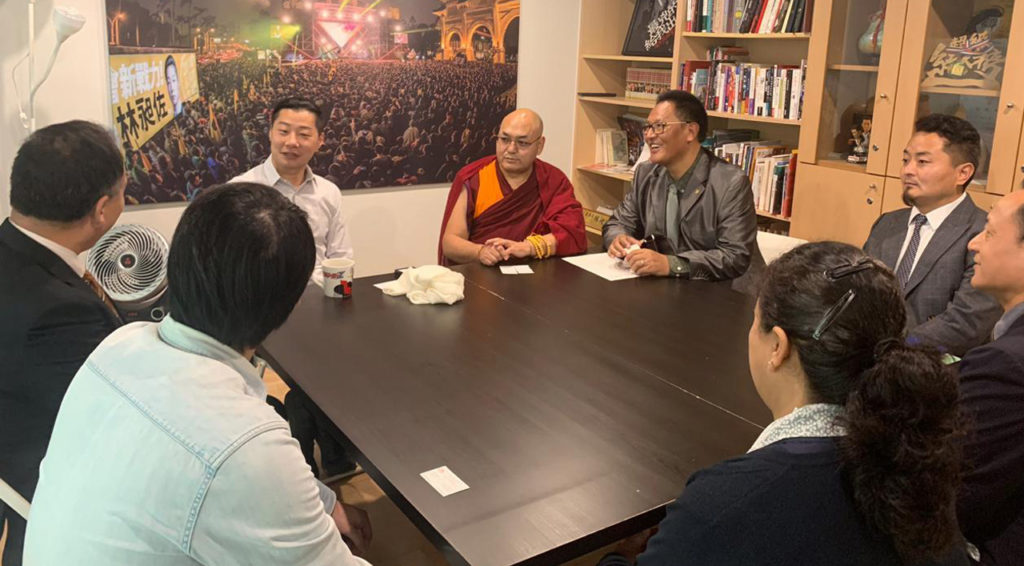 Tibetan Parliamentary delegation in discussions with MP Freddy Lim, Member of the Legislative Yuan, at his office. Photo/ Tibetan Parliamentary Secretariat