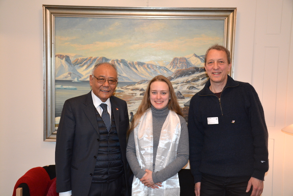 With Greenlandic MP Ms. Aki-Matilda Høegh-Dam, Siumut & Mr Anders Andersen, Tibet Support Committee. Photo/ Mr Anders Andersen