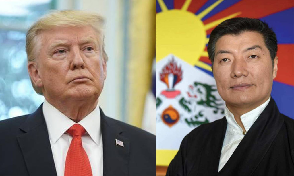 US President Donald Trump and CTA President Dr. Lobsang Sangay|Representational Image