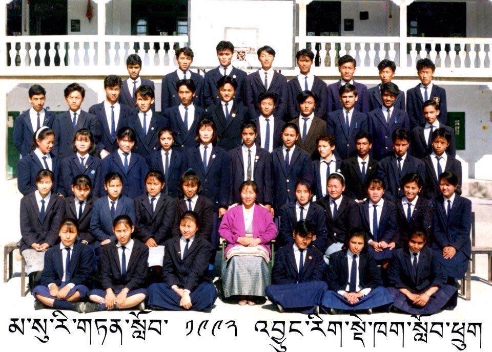 A group photo of class XII from CST Mussoorie, 1992. 