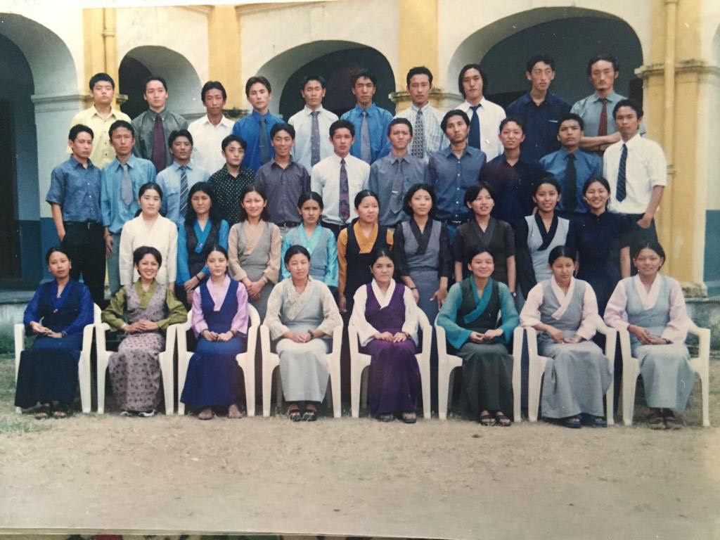 Mr Tenzin Sonam with other Tibetan college students studying in Chennai. 