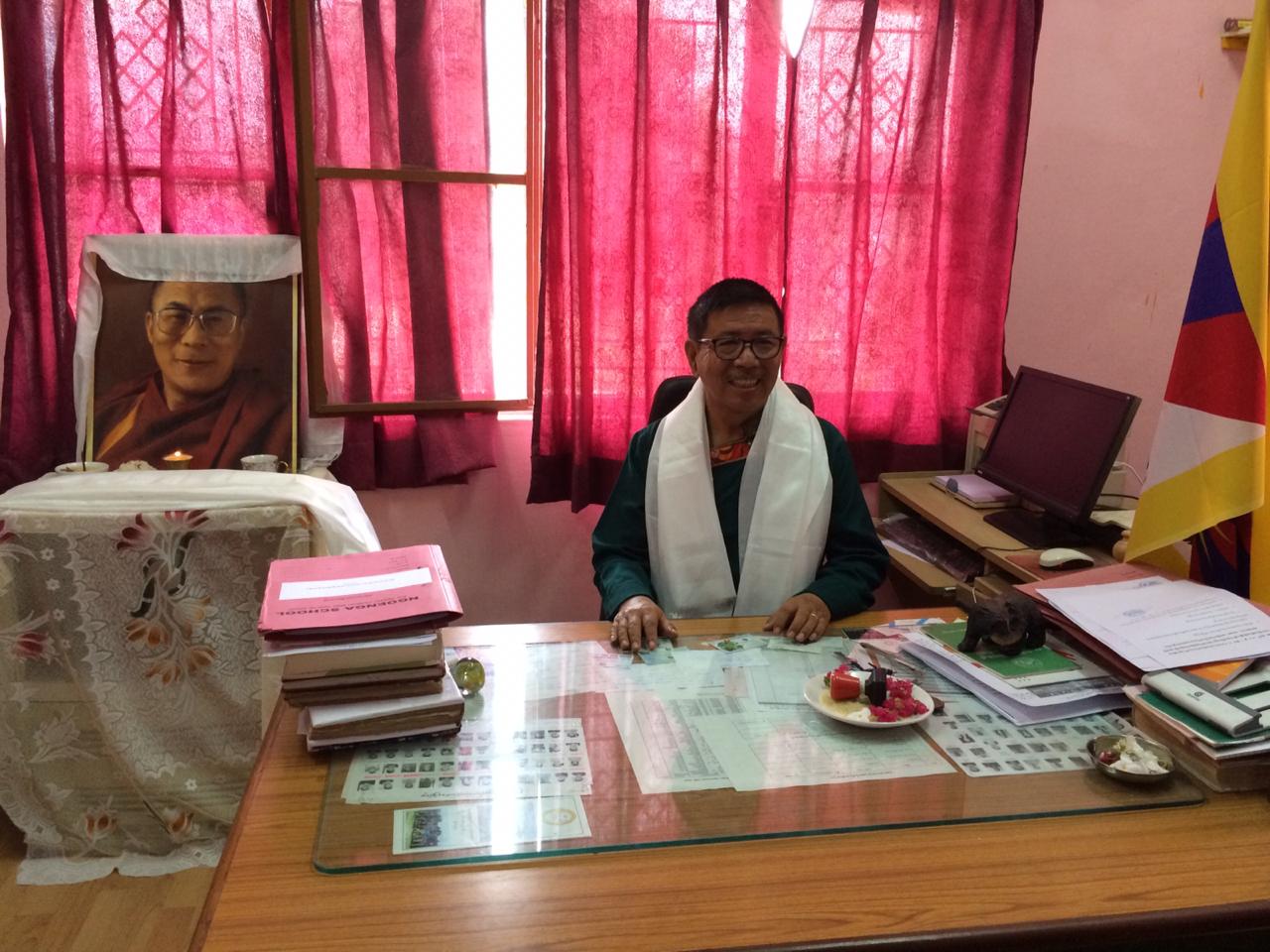 Pemba Labrang takes charge as the new director of the Ngoenga School for Tibetan children with special needs, May 2019. 