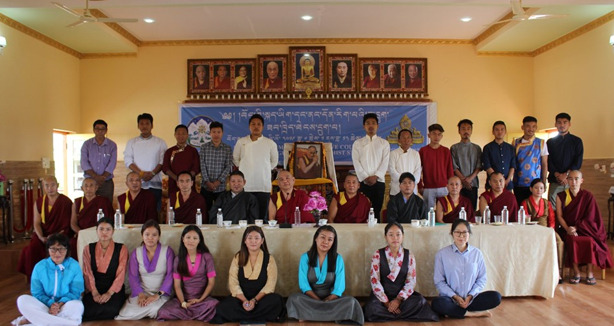 A group photo with the participants of six months intensive course on Introduction of Tibetan Buddhism, organised by the Department of Religion and Culture, 2019. 