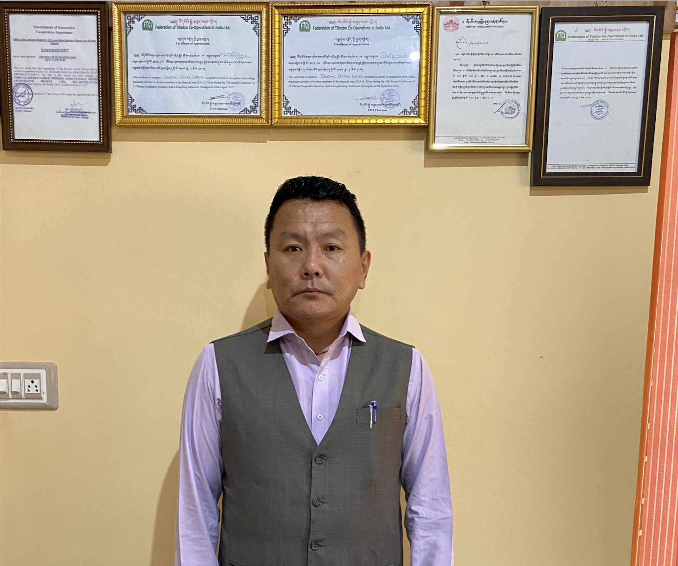 Mr Chemi Dorjee, Bylakuppe Dickyi Larsoe Settlement Officer 