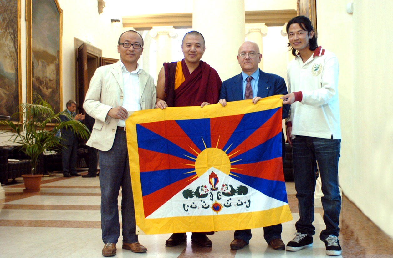 Mr Pema Dhondup as an activist in Italy, 2007. 
