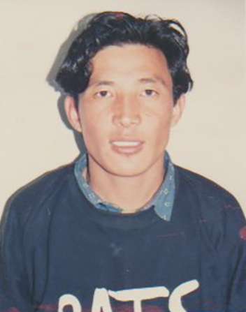 Mr. Lobsang Tsetan in his late 20s, 1995. 