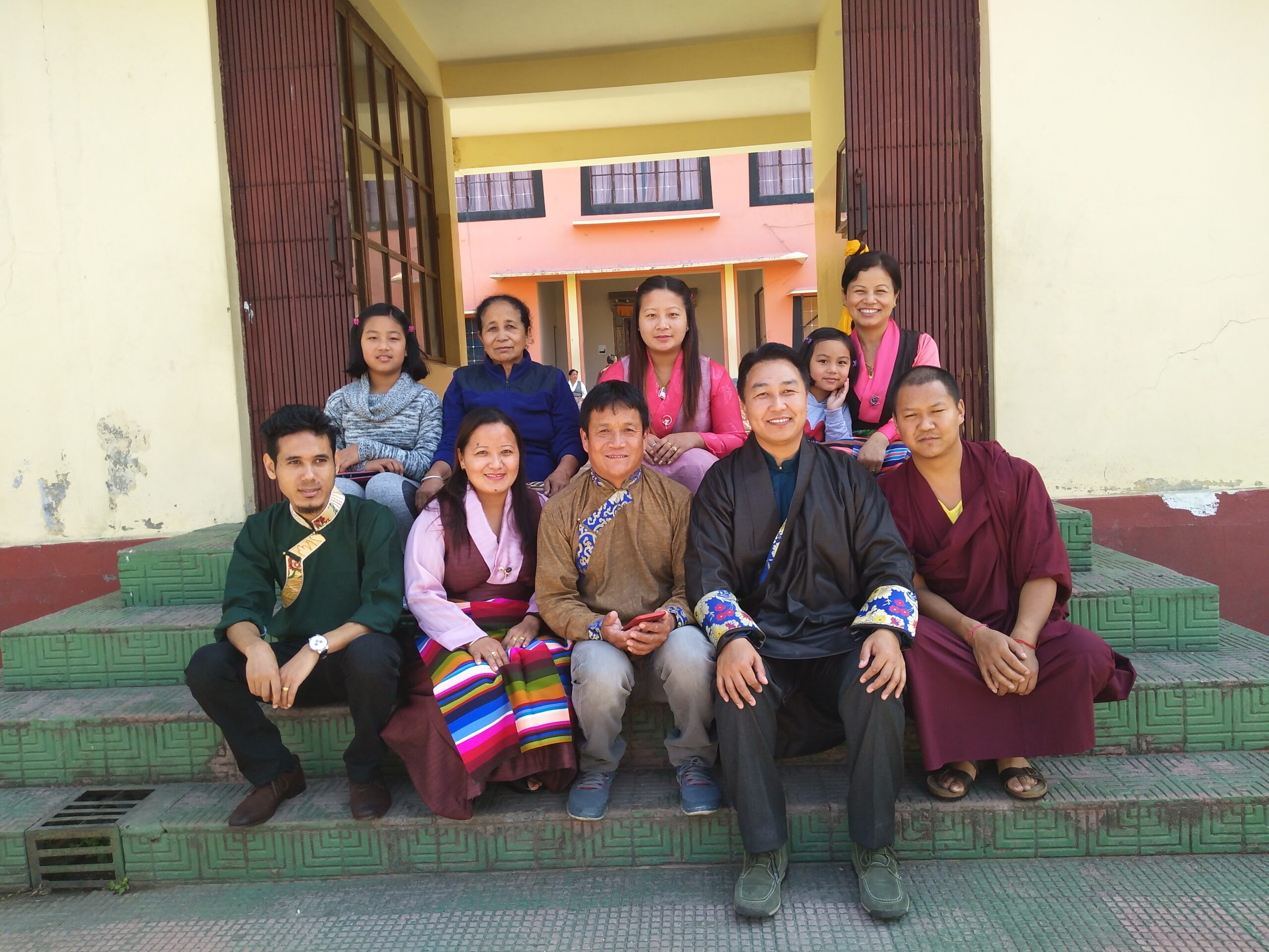 Mr Tenzin Dorjee with his in-law family in Khera Camp, near Herbertpur. 
