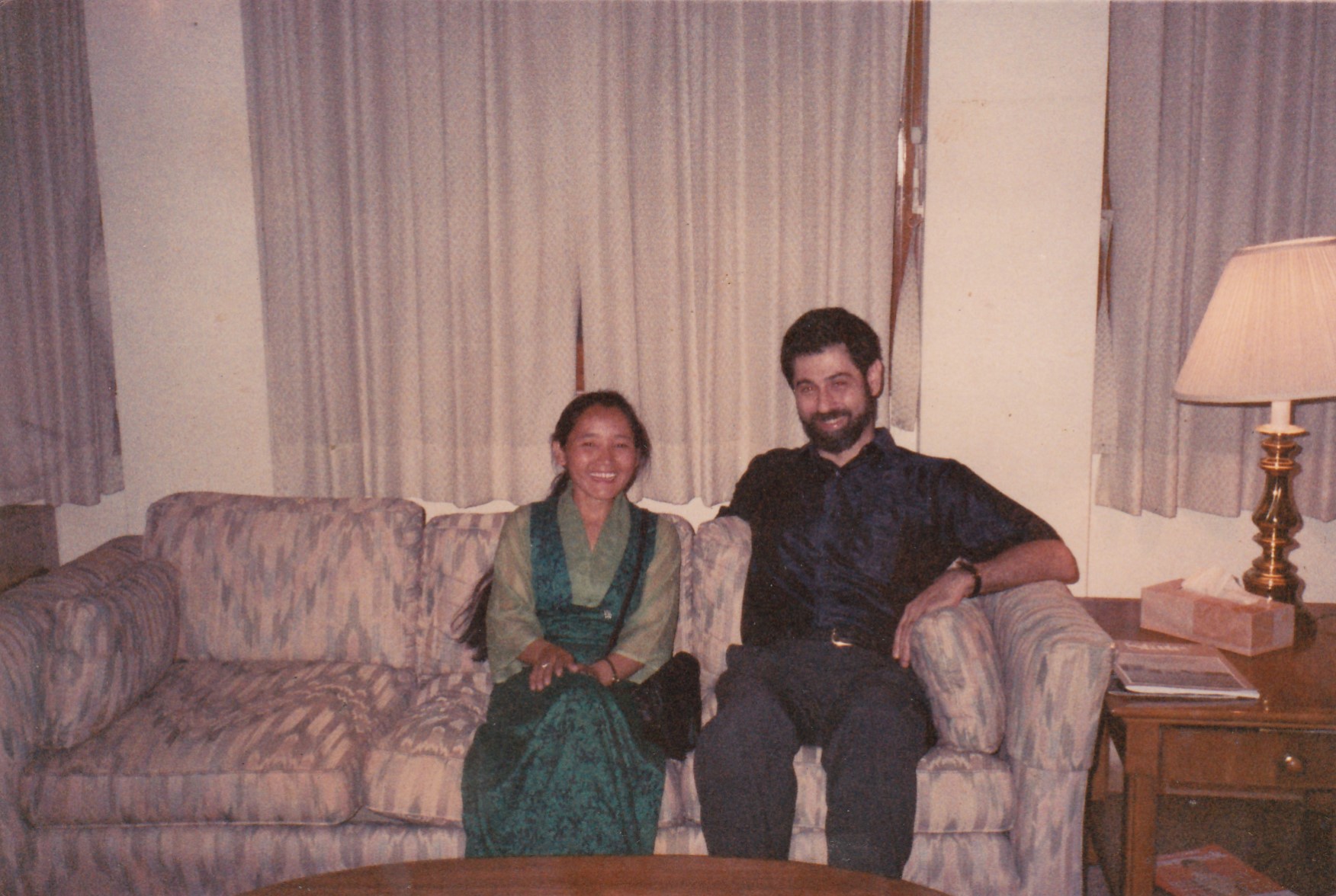 Mrs. Karma Dolma, as an assistant to liaison officer with Mr. André Goodfriend then Counsellor in US Embassy in Delhi, 1993. 