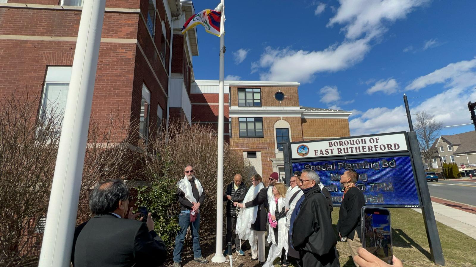 Tibetan Flag Raised in East Rutherford for Uprising Day