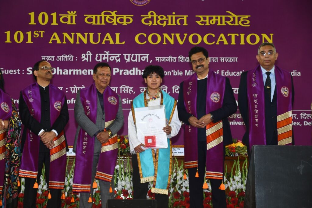 Tibetan Student Ngawang Lhadon Wins Delhi University Gold Medal